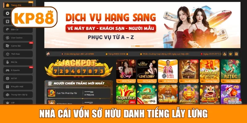Nhà cái vốn sở hữu danh tiếng lẫy lừng